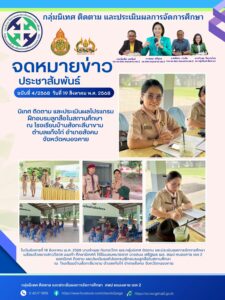 จดหมายข่าว  นิเทศ ติดตาม และประเมินผลโปรแกรมฝึกอบรมลูกสือในสถานศึกษา  ณ โรงเรียนบ้านสังกะลีนาขาม  ตำบลแก้งไก่ อำเภอสังคม  จังหวัดหนองคาย